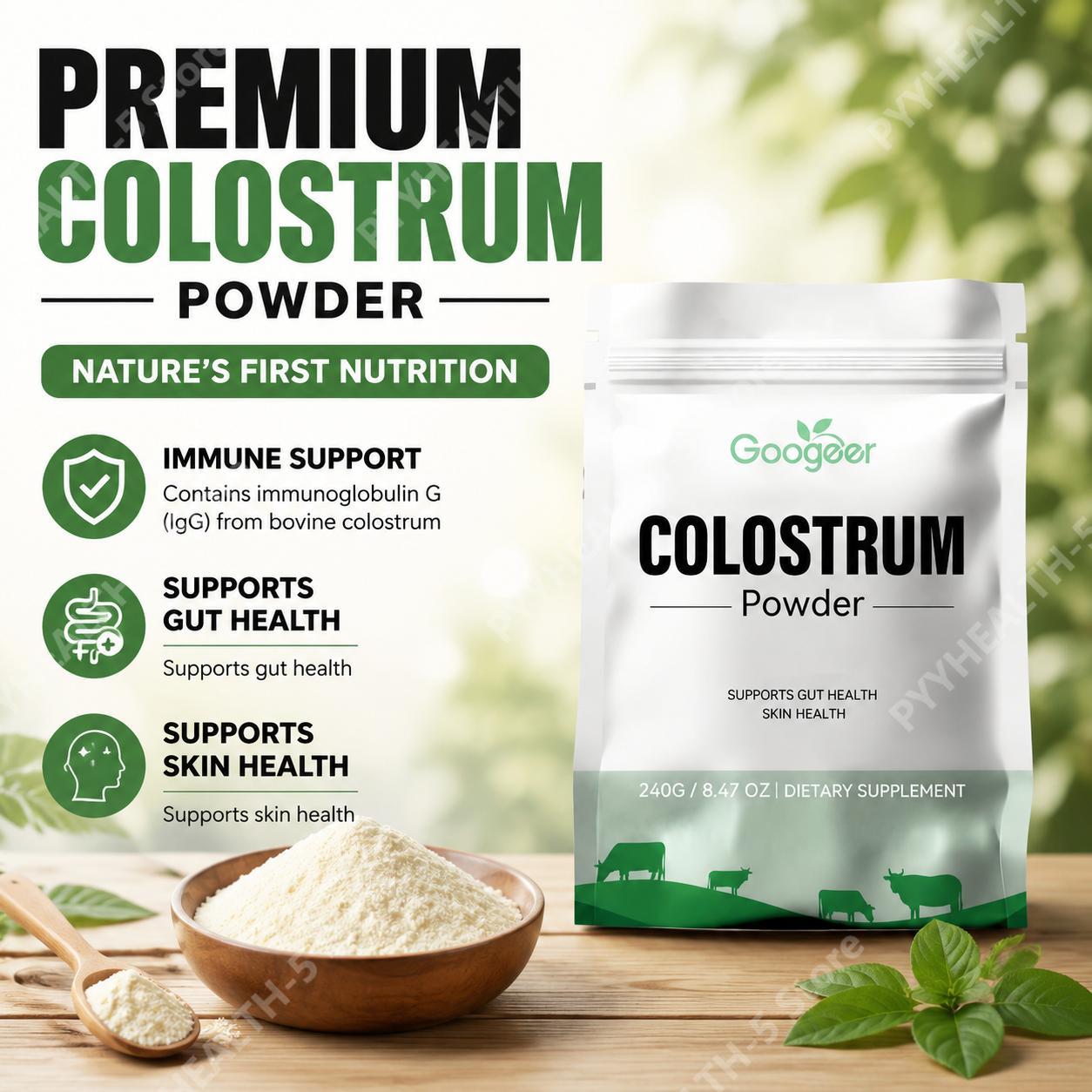 Colostrum Bovine Powder - ผงน้ำนมคอลอสตรัมจากวัว ช่วยเสริมสร้างภูมิคุ้มกัน สุขภาพลำไส้ และสุขภาพผิว ด้วยอิมมูโนโกลบูลิน IgG