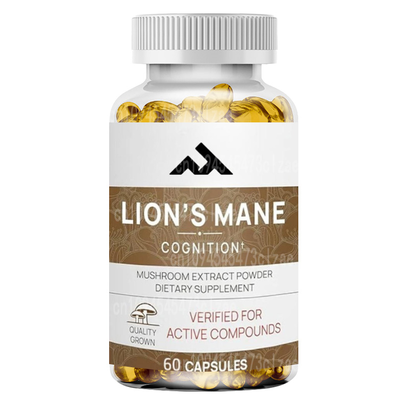 Lion Mane Mushroom - เห็ดหลินจือเพื่อการเสริมสร้างสติปัญญา (60 แคปซูล) แคปซูลสารสกัดผงเห็ดหลินจือ | อาหารเสริมบำรุงสมอง,