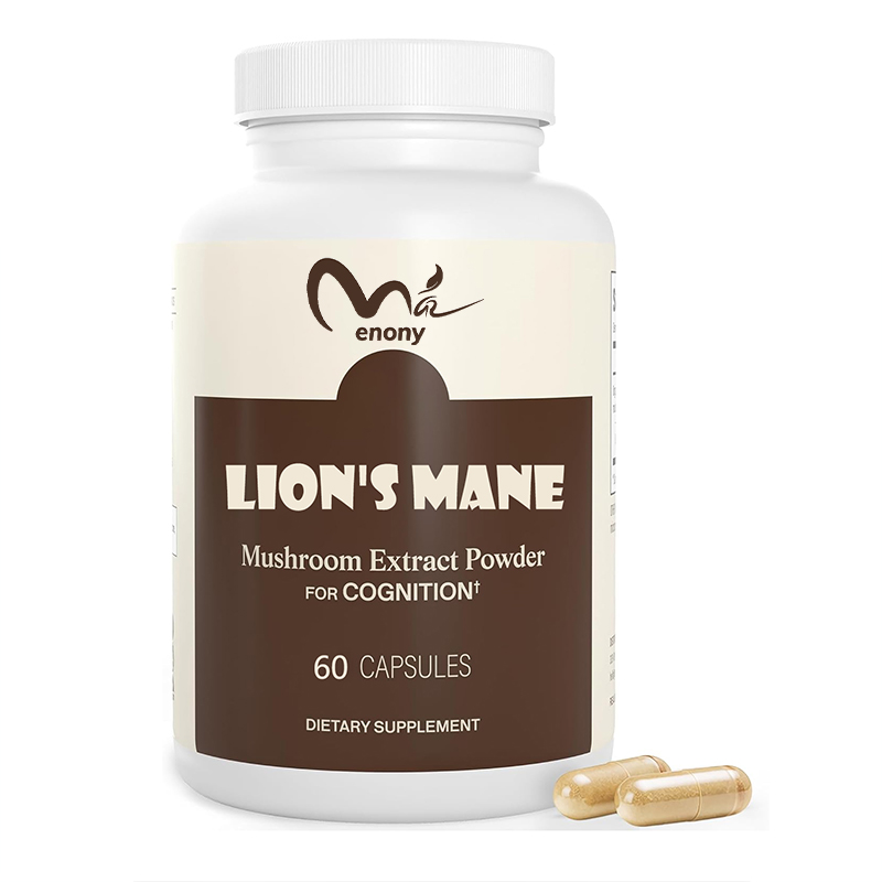 Lion Mane Mushroom - สารสกัดเห็ดหลินจือออร์แกนิก ช่วยเสริมสุขภาพโดยรวม สารเสริม β-กลูแคน 60 แคปซูล