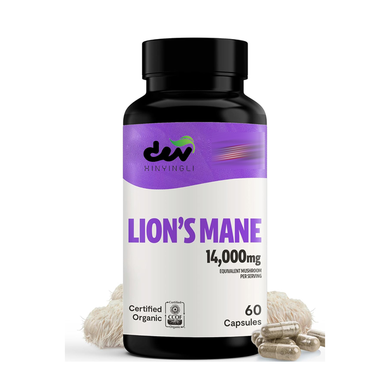 Lion Mane Mushroom - แคปซูลเสริมอาหารเห็ดหลินจือ 14000 มก. - เห็ดหลินจือ, สารสกัดประสิทธิภาพสูง,