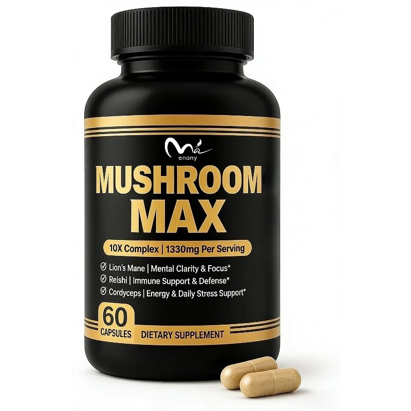 Lion Mane Mushroom - อาหารเสริมสารสกัดจากเห็ด 10 ชนิดใน 1 ขวด ประกอบด้วยเห็ดหัวลิง,