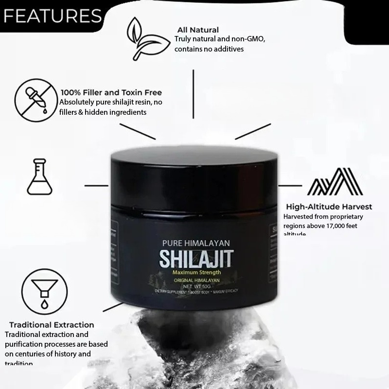 ชิลลาจิตเรซิ่นเพสต์ 30 กรัม/50 - Shilajit Resin Pure บทวิจารณ์และราคา