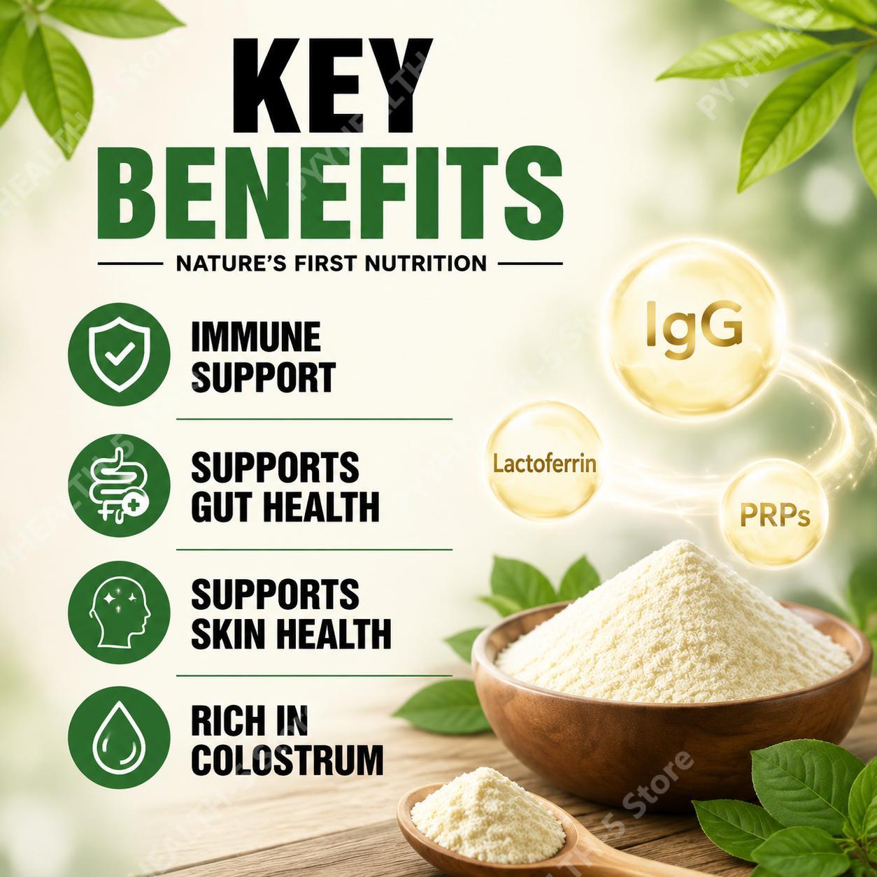 ผงน้ำนมคอลอสตรัมจากวัว ช่วยเสร - Colostrum Bovine Powder บทวิจารณ์และราคา