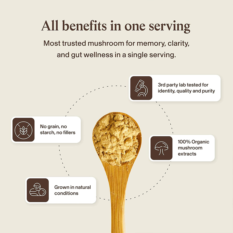 สารสกัดเห็ดหลินจือออร์แกนิก ช่ - Lion Mane Mushroom บทวิจารณ์และราคา