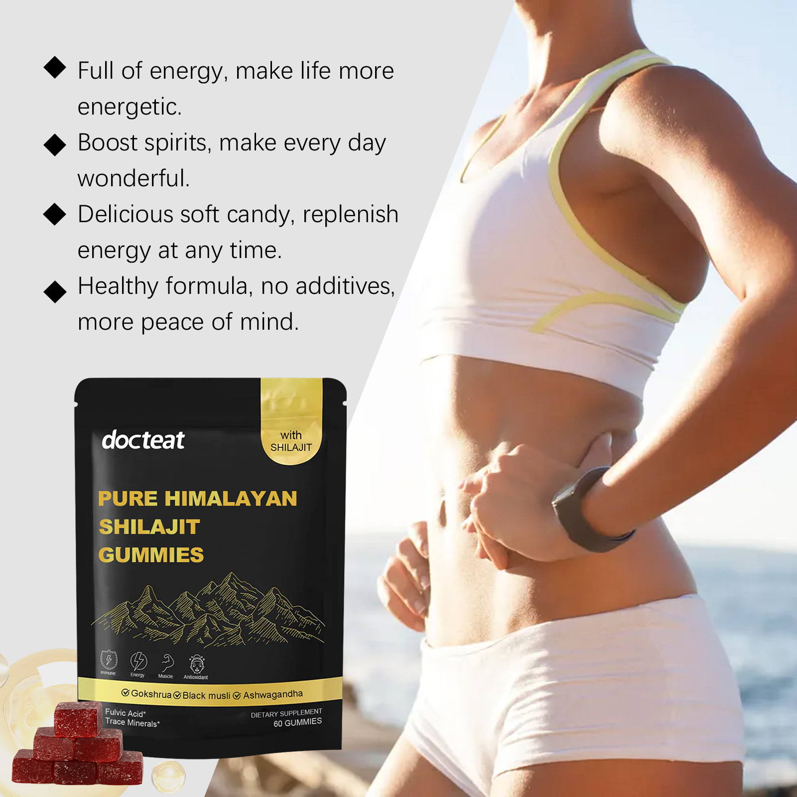 ชิลาจิต กัมมี่ สารสกัดเรซินออร - Shilajit Resin Pure บทวิจารณ์และราคา