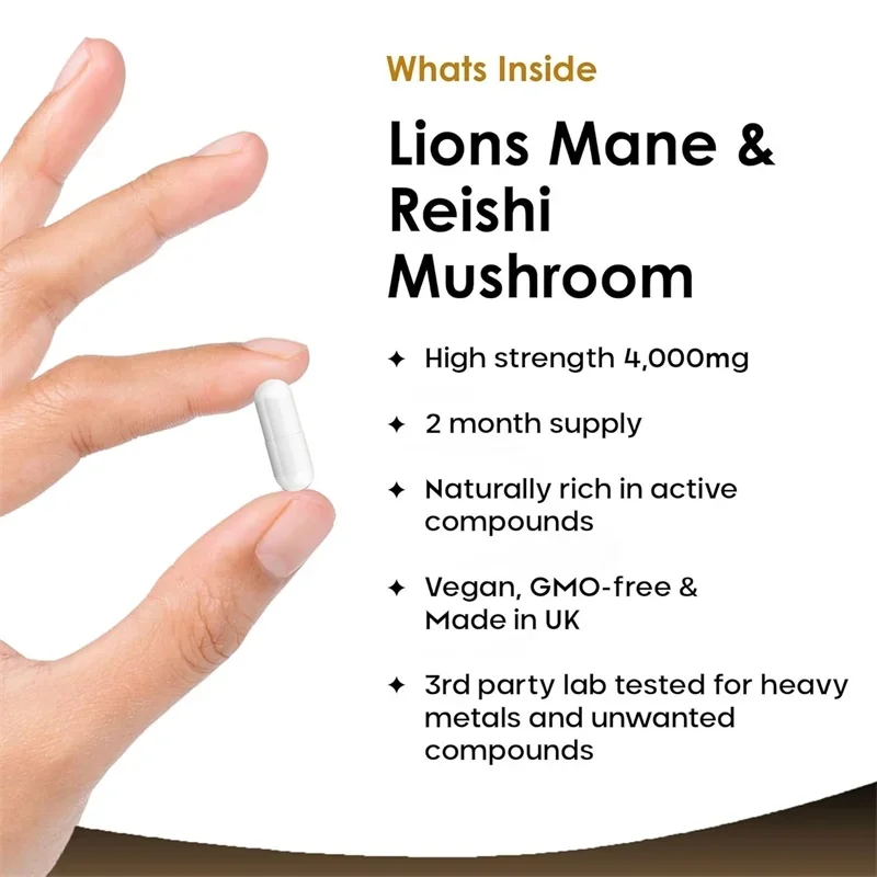 เห็ดหลินจือและเห็ดหัวลิง 4000  - Lion Mane Mushroom บทวิจารณ์และราคา