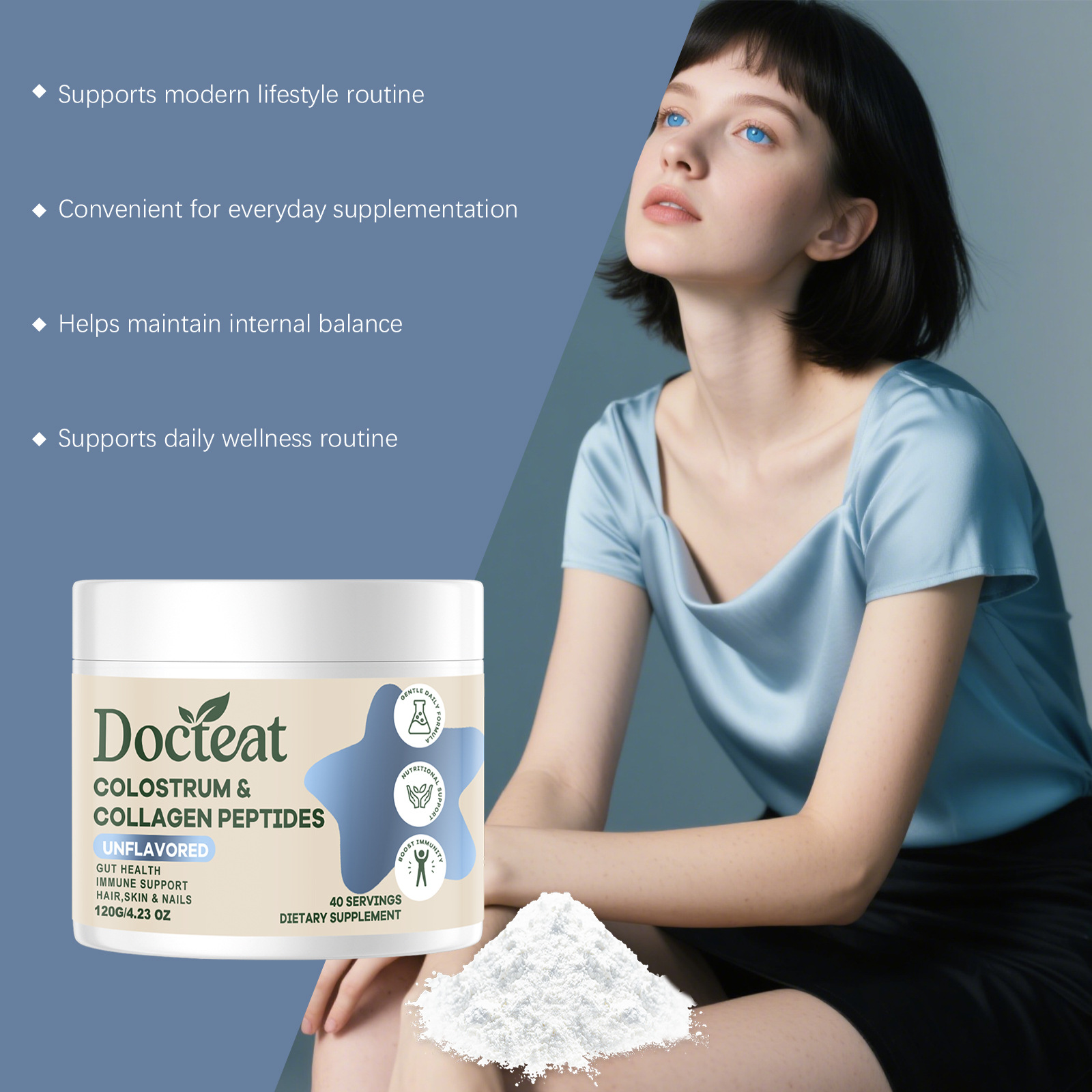ผงโคลอสตรัมจากนมโคผสมคอลลาเจนเ - Colostrum Bovine Powder บทวิจารณ์และราคา